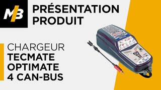 Chargeur Tecmate Optimate 4 Canbus avis en vidéo par Motoblouz [upl. by Annaor]