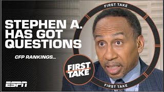 Stephen A POINTS A FINGER at Michigan amid FSU’s CFP omission  First Take [upl. by Inahc]