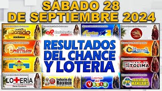 Resultados del Chance SÁBADO 28 de septiembre de 2024 [upl. by Veedis]