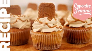 Our BEST SELLING Biscoff Cupcake Recipe amp Tutorial  Cupcake Jemma [upl. by Dorweiler]