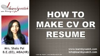 How to make CV  Resume English [upl. by Rame]