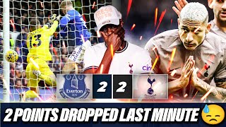 2 POINTS DROPPED IN THE LAST MINUTE 😓 Everton 22 Tottenham EXPRESSIONS REACTS [upl. by Otokam]