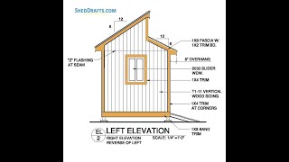 8x8 Clerestory Potting Shed Plans Blueprints [upl. by Adonis]