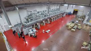 Irplast new investment Bobst rotogravure printing machine installation timelapse 2017 [upl. by Yeliac]