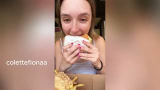 Asmr EATING Compilation mukbang 🍔 2  pizza chipotle and more [upl. by Eehtomit]