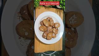 Aata suji biscuit easy recipeab ghar par banaye Aata suji biscuitshorts biscuit trending food [upl. by Trilley]