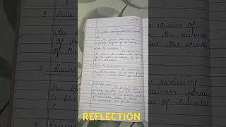 REFLECTION OF LIGHT CLASS 10 PART 1 IMPORTANT NOTES subscribe like PHYSICS [upl. by Lednor]