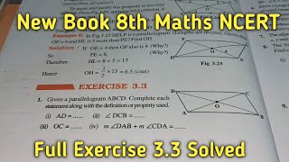 Chapter3 Ex33 Understanding Quadrilaterals  Class 8 Maths New Book [upl. by Leatri]