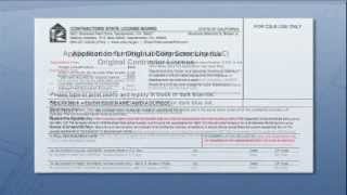 Completing a Contractors License Application 1 [upl. by Swamy]