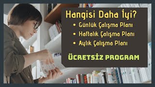 DERS ÇALIŞMA PROGRAMI   Günlük Haftalık Aylık   YKS  LGS  KPSS [upl. by Modern194]