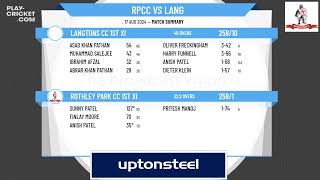 Rothley Park CC 1st XI v Langtons CC 1st XI [upl. by Aihsercal]