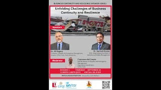 Business Continuity and Resilience Speaker Series [upl. by Virgilio]