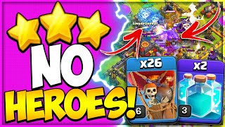 Overpowered No Hero 3 Attack You Will Love TH10 Electrone LaLoon Attack Strategy in Clash of Clans [upl. by Johst]