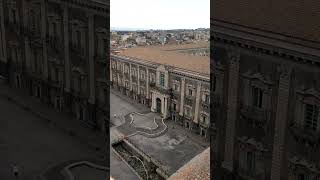 Vista di CATANIA sopra la Chiesa di San Nicolò lArena [upl. by Annodahs]