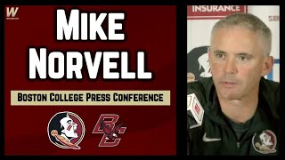 Mike Norvell Boston College Postgame Press Conference  FSU Football  Warchant TV FSU [upl. by Allimak531]