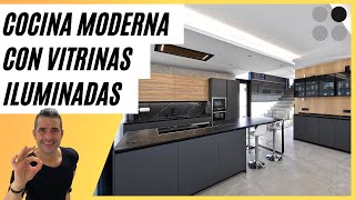 🌴 Cocina Abierta con Isla GRIS y MADERA CJR [upl. by Quintus]