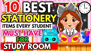 10 MUST HAVE STATIONERY ITEMS IN EVERY STUDENTS ROOM  Essentials for Back to School 2024 school [upl. by Delfeena]