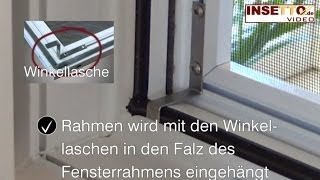 INSETTO Insektenschutzrahmen Flairline für Fenster  einfach einhängen [upl. by Nalda]