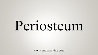 How To Say Periosteum [upl. by Aivirt]