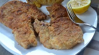 Chuletas de cerdo a la milanesa Receta Facil [upl. by Ennazor]