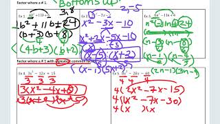 2 5 factor diff of 2 sq perfect squarer trinomials and tri when a not equal 1 [upl. by Itsyrk]