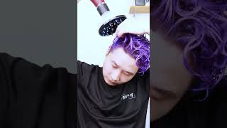 Testing instant hair color wax Color Hair Clay Get purple Hair without Hair Dye [upl. by Airla]