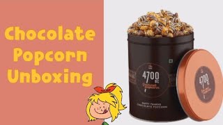 chocolate popcorn unboxing🍿 4700bc nutty tuxedo chocolate popcorn tin pack of 2 [upl. by Joses201]