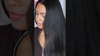 How To Straighten Curly Hair NO FLAT IRON HEAT DAMAGE or FRIZZ curlytostraight curlyhair diy [upl. by Nymzaj]