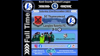 SC Thamesmead 21 Langley Sports 231223 Goal Highlights [upl. by Acirretahs]