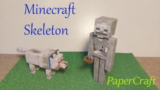 025  Minecraft  Skeleton Papercraft Toy 🙂 [upl. by Znieh4]