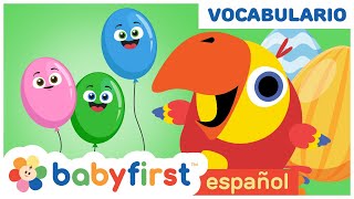 Primeras Palabras para Bebes en Español  Huevos Surpresas con Larry el Loro  Baby First Español [upl. by Yenttihw]