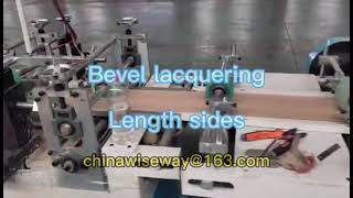 HDF laminate flooring lacquering waxing packaging stacking fully automatic line [upl. by Ophelia704]