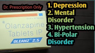 Olanzapine Tablets  Oleanz 25 Tablet Review in Hindi  Depression Hypertension Mental Disorder [upl. by Suirauqram]