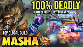 BUFFED or NERF MASHA BEST BUILD 2024  TOP GLOBAL MASHA GAMEPLAY  MOBILE LEGENDS✓ [upl. by Tollman152]