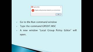 How to Fix  Registry editing has been disabled by your administrator [upl. by Neik428]