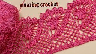 EXTRAORDINARY and Super easy crochet lace patterns for runner blouse tunic CROCHET KNiTTiNG QUEEN [upl. by Nellek]