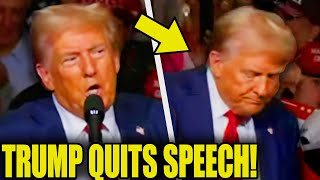 Trump ABRUPTLY STOPS Speech After HUMILIATING MOMENT [upl. by Sharla386]