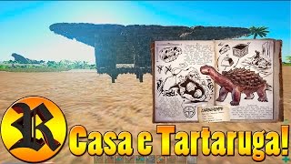 Tutorial Domesticando o Carbonemys Construindo sua primeira casa  Ark Survival Evolved [upl. by Odeen981]