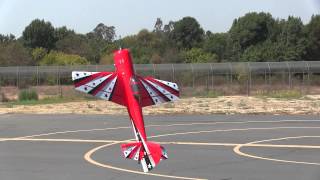 Yak55 26 Aerobeez Scale Aerobatic RC Airplane Flight [upl. by Anrahc]