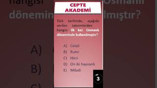 Türk tarihinde aşağıda verilen takvimlerden hangisi ilk kez Osmanlı döneminde kullanılmıştır [upl. by Kimmi]