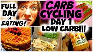 FULL DAY of EATING CARB CYCLING DAY 1 LOW CARB Nicole Collet [upl. by David119]