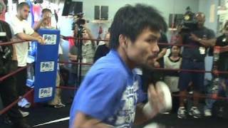 Manny Pacquiaos Lighting Fast Shadow Boxing [upl. by Amehsat]