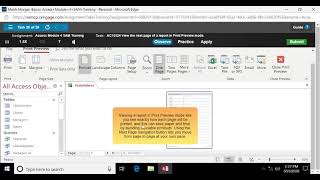 MindTap  Cengage Access how to view the next page of a report in Print Preview mode [upl. by Allenrac]