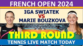 Iga Świątek French Open 2024 vs Marie Bouzková  Round 3 [upl. by Kauppi925]