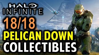 Pelican Down All Collectibles Audio Logs Spartan Core amp Propaganda Towers Location  Halo Infinite [upl. by Crooks910]