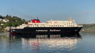 MV Clansman Departs Oban 11524 [upl. by Olenolin]