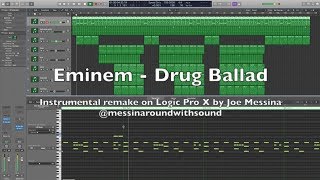 Eminem  Drug Ballad instrumental remake on Logic Pro X [upl. by Eenahpets792]