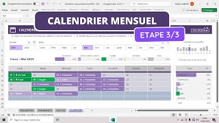 Créer un calendrier mensuel  Episode 33  Tuto Excel [upl. by Onibla]