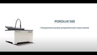 Flat sheet membranes measurements with the POROLUX 500new version [upl. by Sams228]