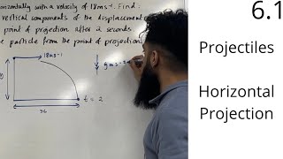 Edexcel A Level Maths 61 Projectiles Horizontal Projection [upl. by Dream]